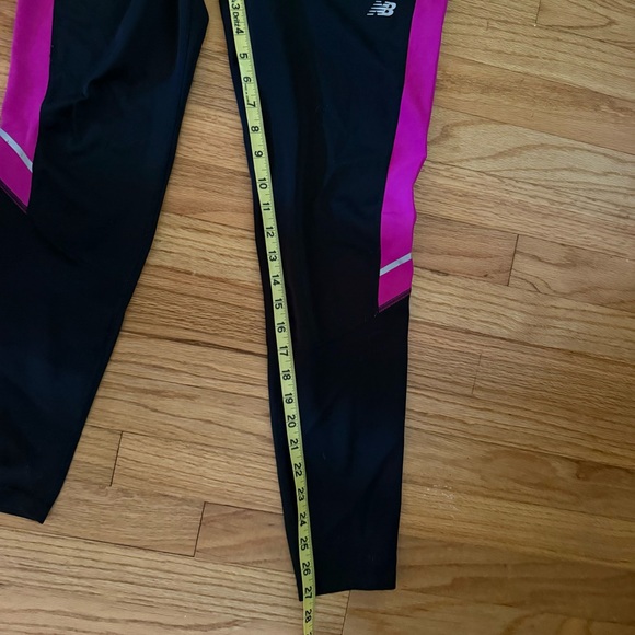 New Balance Leggings Black Pink Purple Dry Fit Running XL - Picture 11 of 11